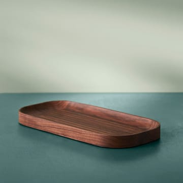 Carved Wood Tablett oval - Walnuss - Warm Nordic