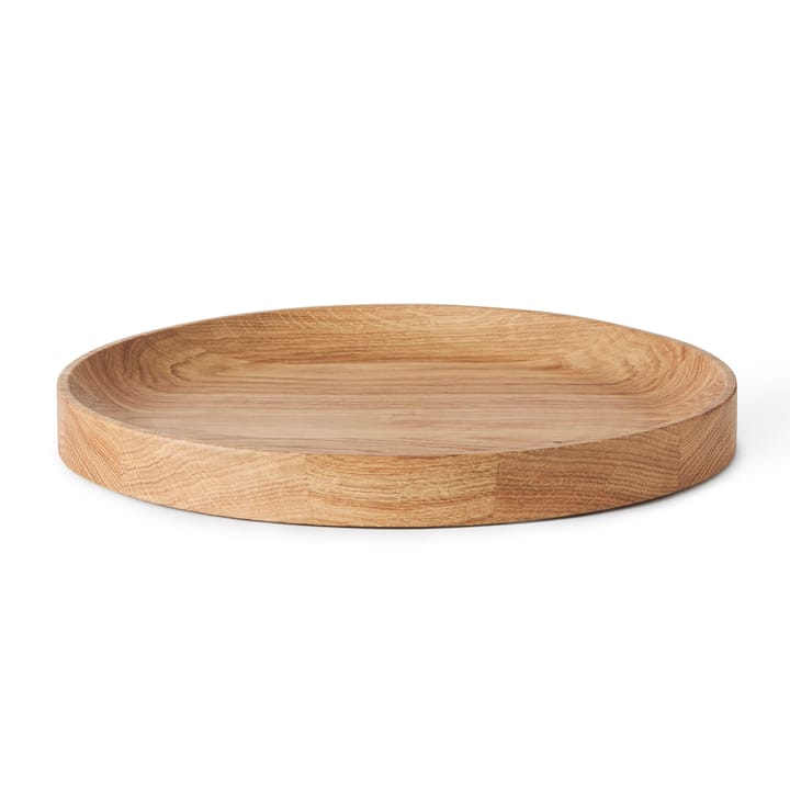 Carved Wood Tablett rund - Eiche - Warm Nordic