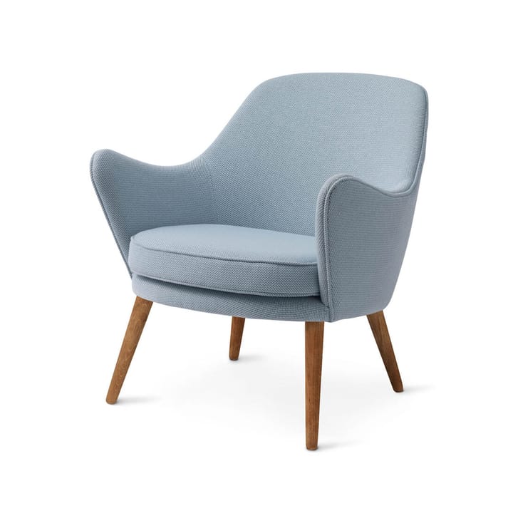 Dwell Loungestuhl - Stoff merit 014 minty grey, Eichenbeine geraucht - Warm Nordic