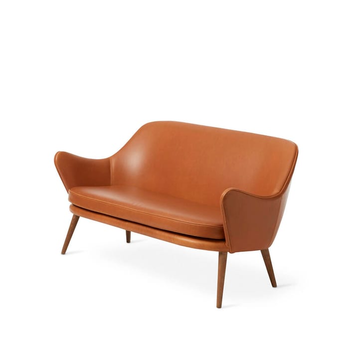 Dwell Sofa - 2-Sitzer Leder silk 250 cognac, Eichenbeine geraucht - Warm Nordic
