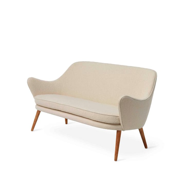 Dwell Sofa - 2-Sitzer Stoff barnum24 cream, Eichenbeine geraucht - Warm Nordic