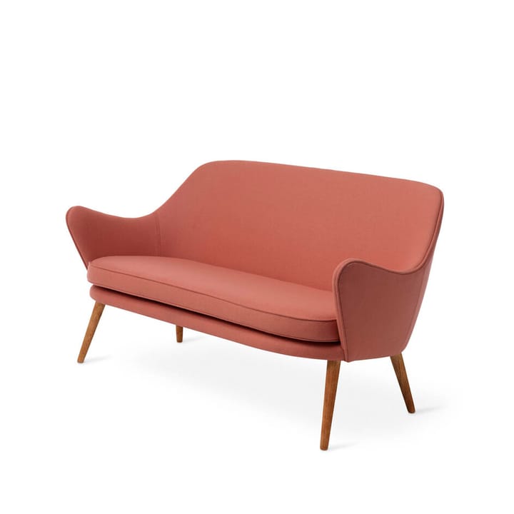 Dwell Sofa - 2-Sitzer Stoff hero 511 blush, Eichenbeine geraucht - Warm Nordic