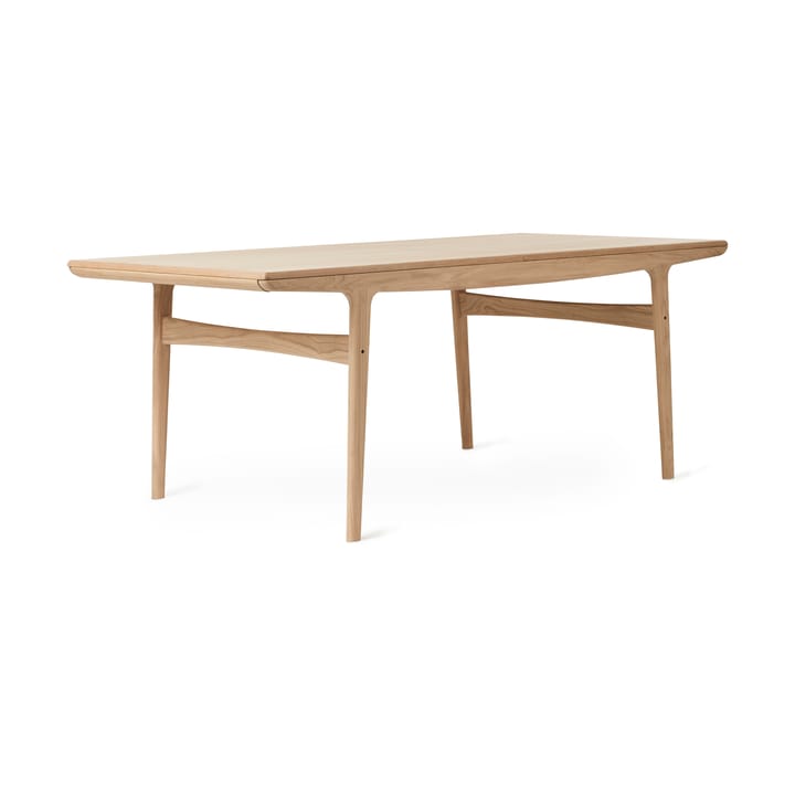 Evermore Esstisch inkl. 2 Einlegeplatten á 45 cm, Natur Eiche, 190 cm Warm Nordic