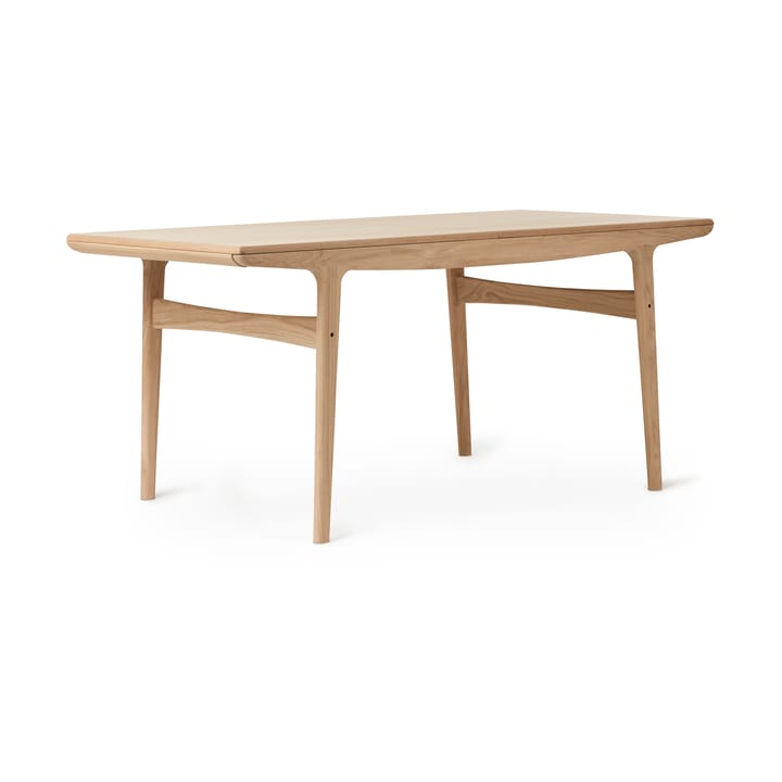 Evermore Esstisch inkl. 2 Einlegeplatten á 45 cm, Natürliches Eichenholz, 160 cm Warm Nordic