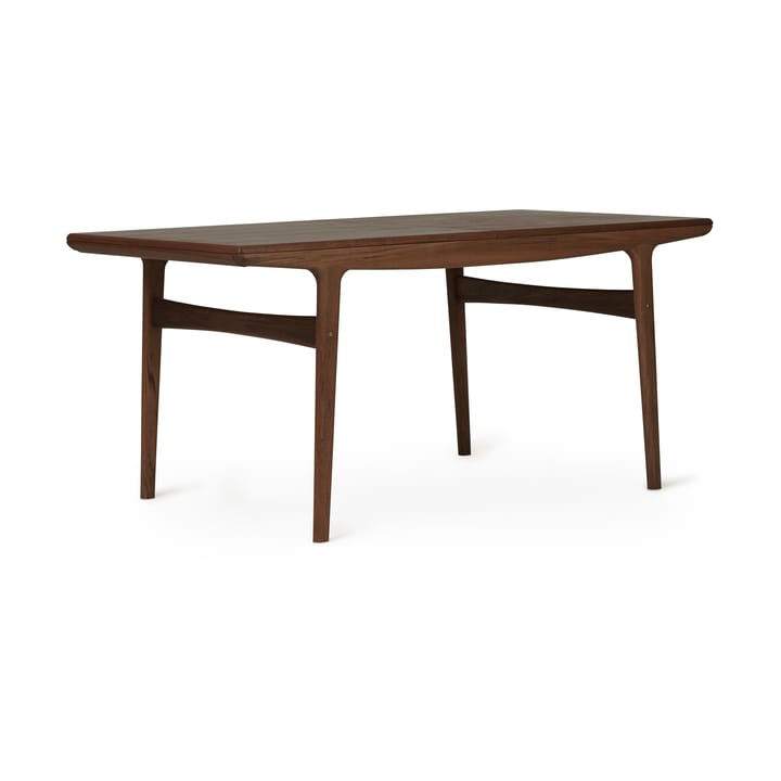 Evermore Esstisch inkl. 2 Einlegeplatten á 45 cm, Walnuss geölt, 160 cm Warm Nordic