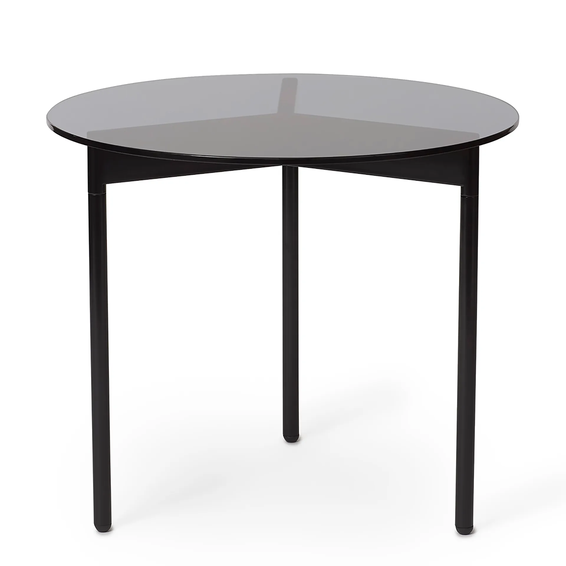 From Above Couchtisch Ø52cm schwarzes Gestell, Grau Warm Nordic