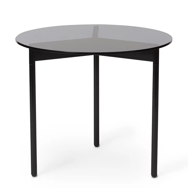 From Above Couchtisch Ø52cm schwarzes Gestell - Grau - Warm Nordic