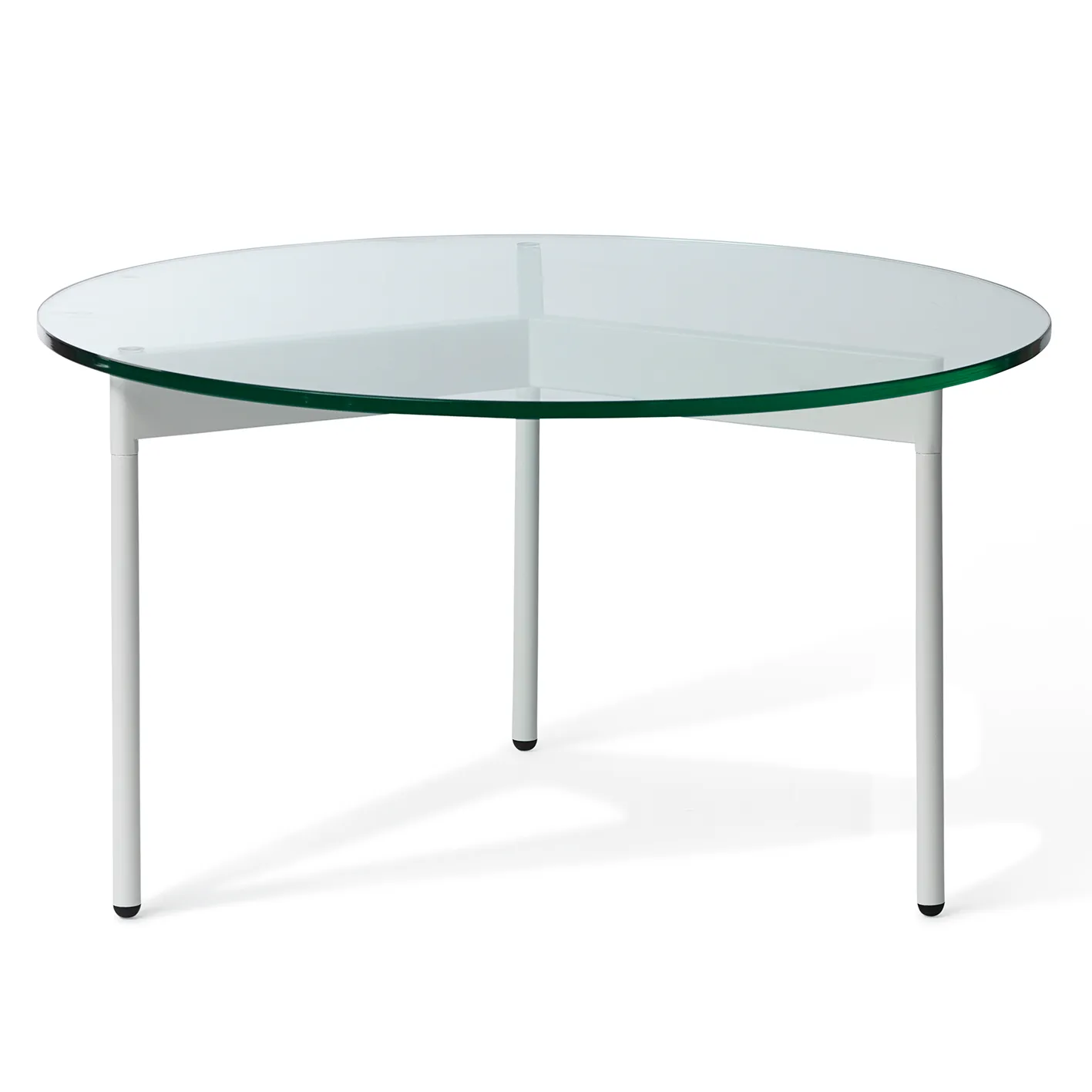 From Above Couchtisch Ø72cm weißes Gestell, Klar Warm Nordic