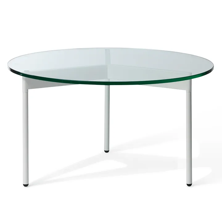 From Above Couchtisch Ø72cm weißes Gestell - Klar - Warm Nordic