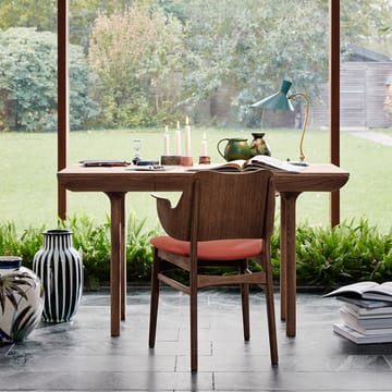 Gesture Stuhl, Textilsitz - Leder prescott 207 black, Eichengestell teak geölt, Textilsitz - Warm Nordic