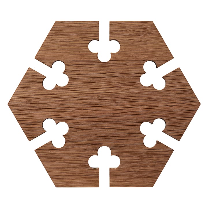 Gourmet Wood Hexagon Untersetzer - Eiche - Warm Nordic