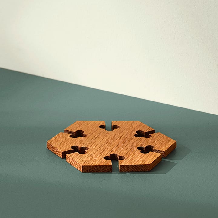 Gourmet Wood Hexagon Untersetzer, Eiche Warm Nordic