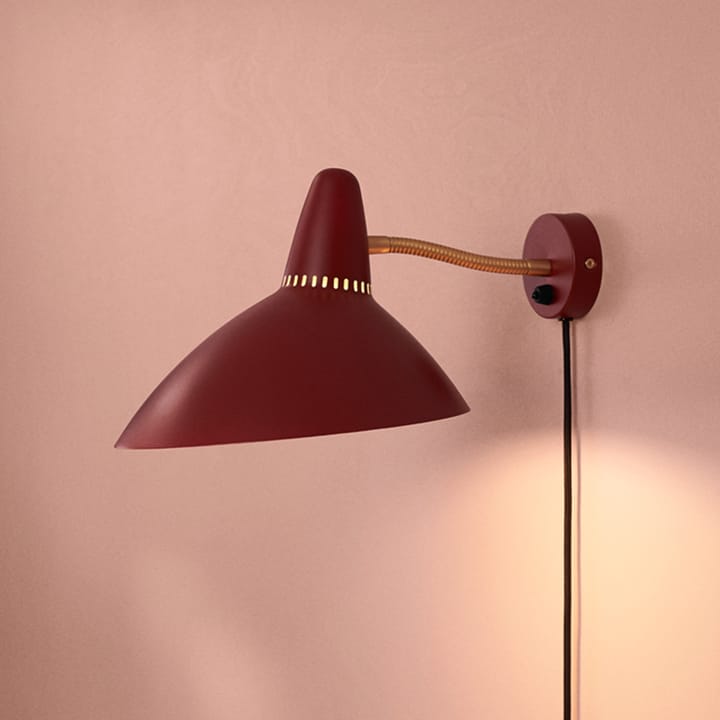 Lightsome Wandleuchte, Black noir, Messingdetail Warm Nordic
