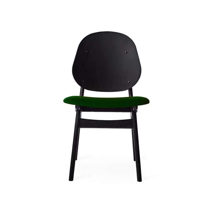 Noble Stuhl - Stoff moss green, Buchengestell schwarz lackiert - Warm Nordic