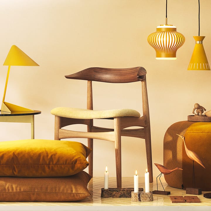 Opal Lamella Pendelleuchte, Rusty red, Opal sandgestrahlt Warm Nordic