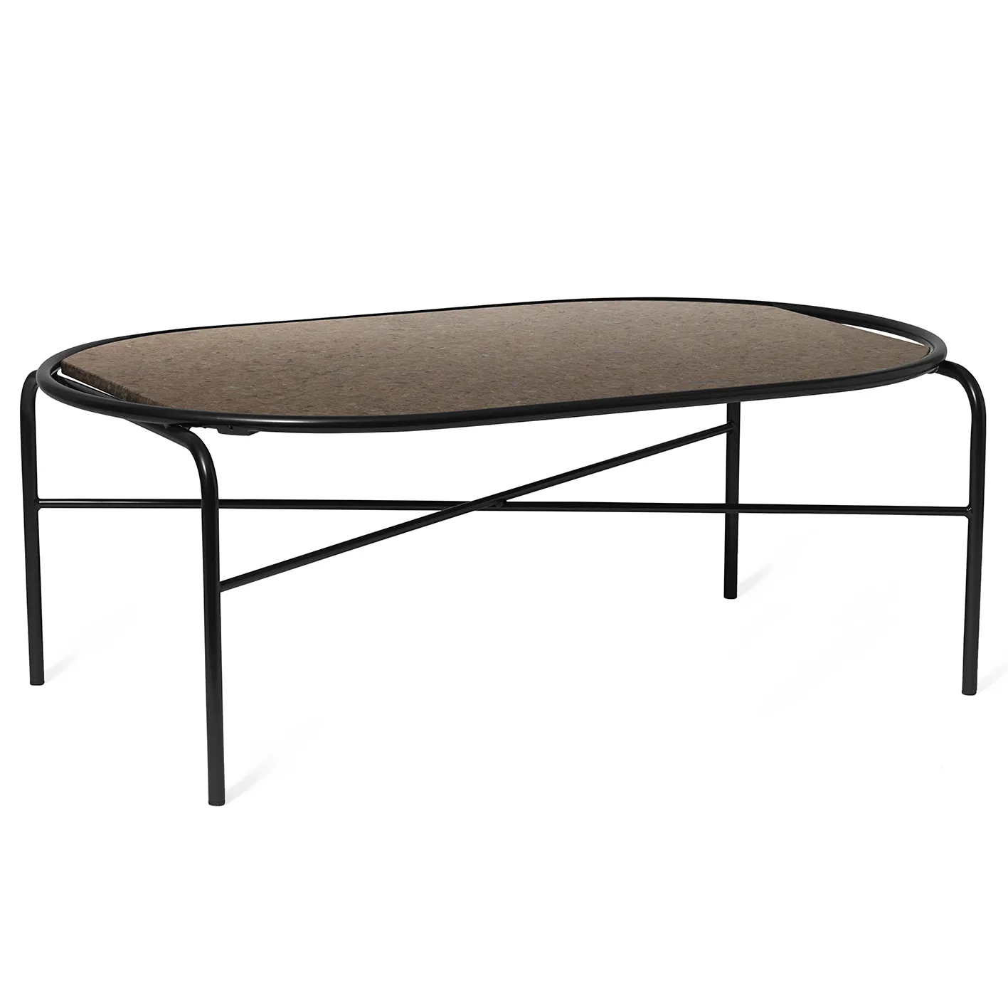Secant ovaler Couchtisch Granit, Antique brown Warm Nordic
