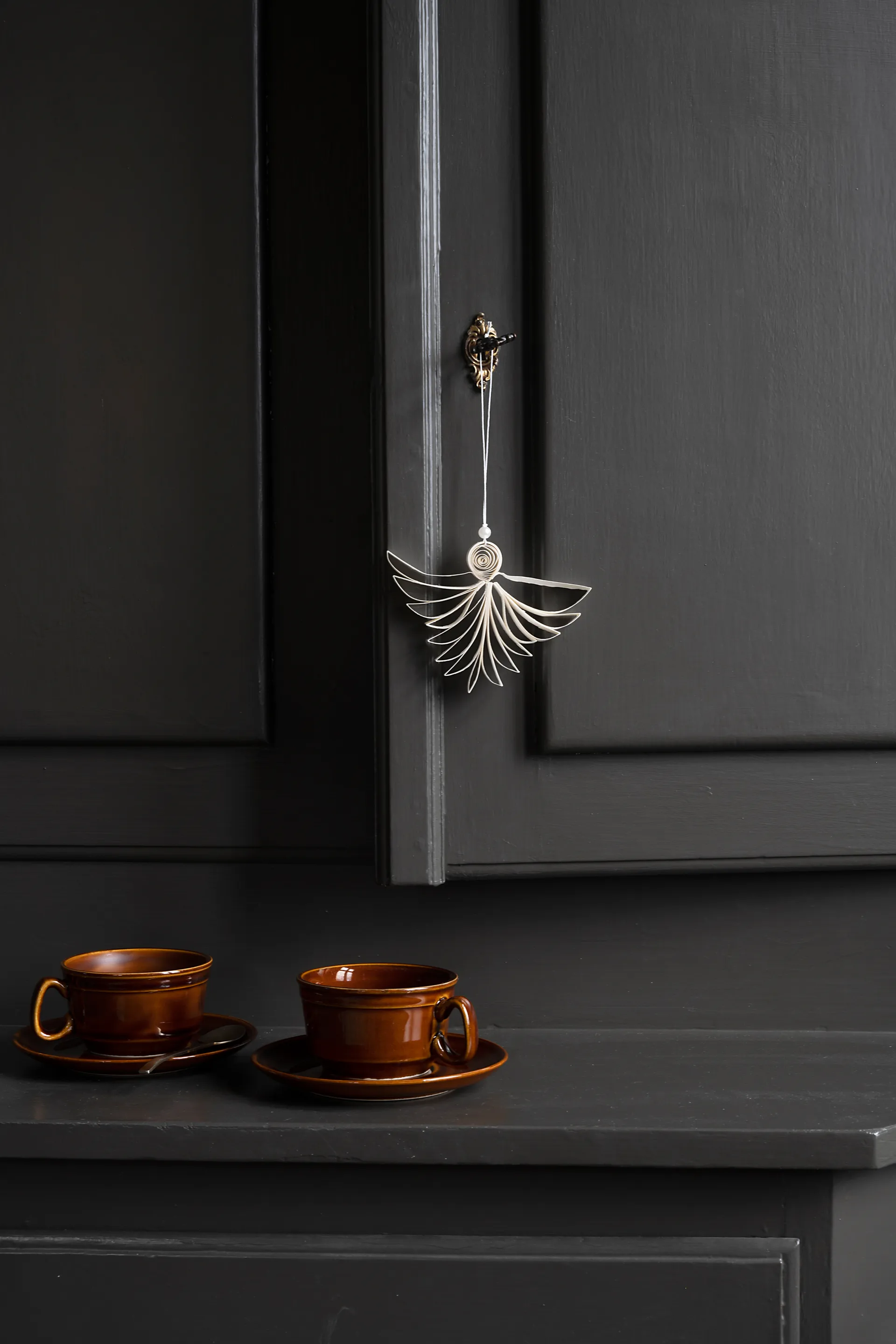 Angel Weihnachtsanhänger Ø10cm, Natural Watt & Veke