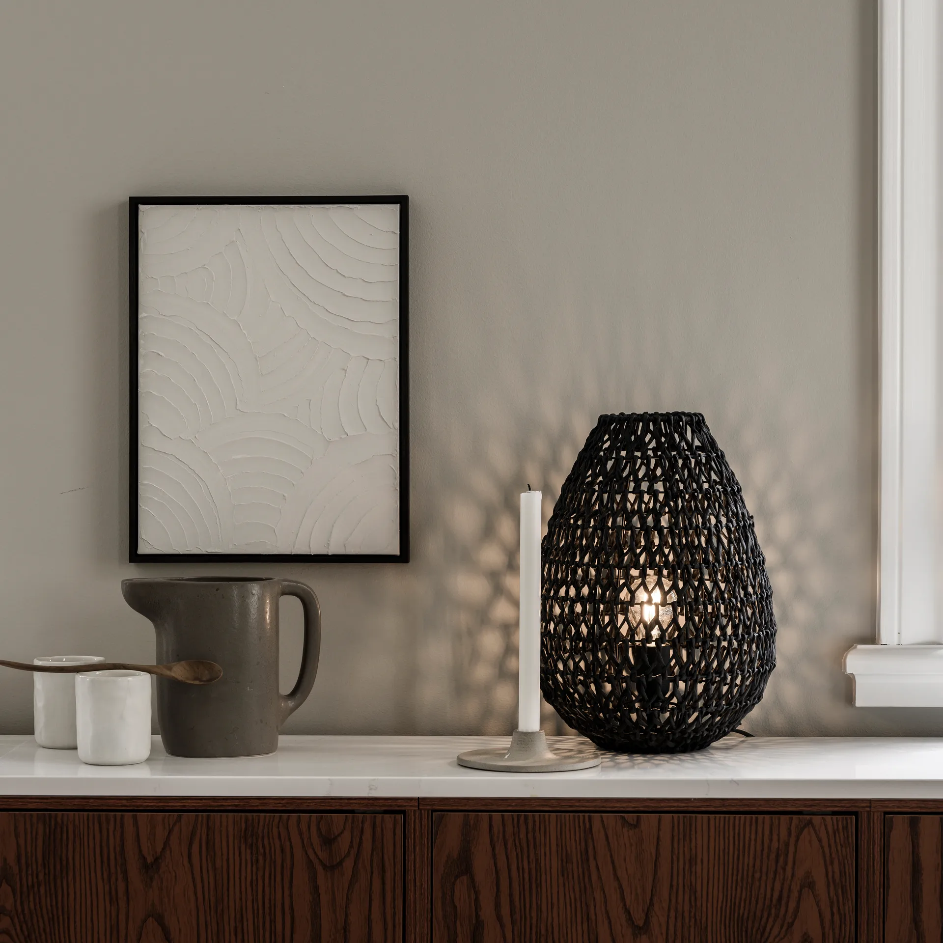 Buster Tischleuchte Ø27cm, Schwarz Watt & Veke