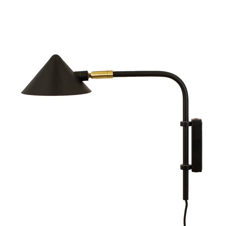 Kelly Wandleuchte kurzer Arm - Schwarz-gold - Watt & Veke