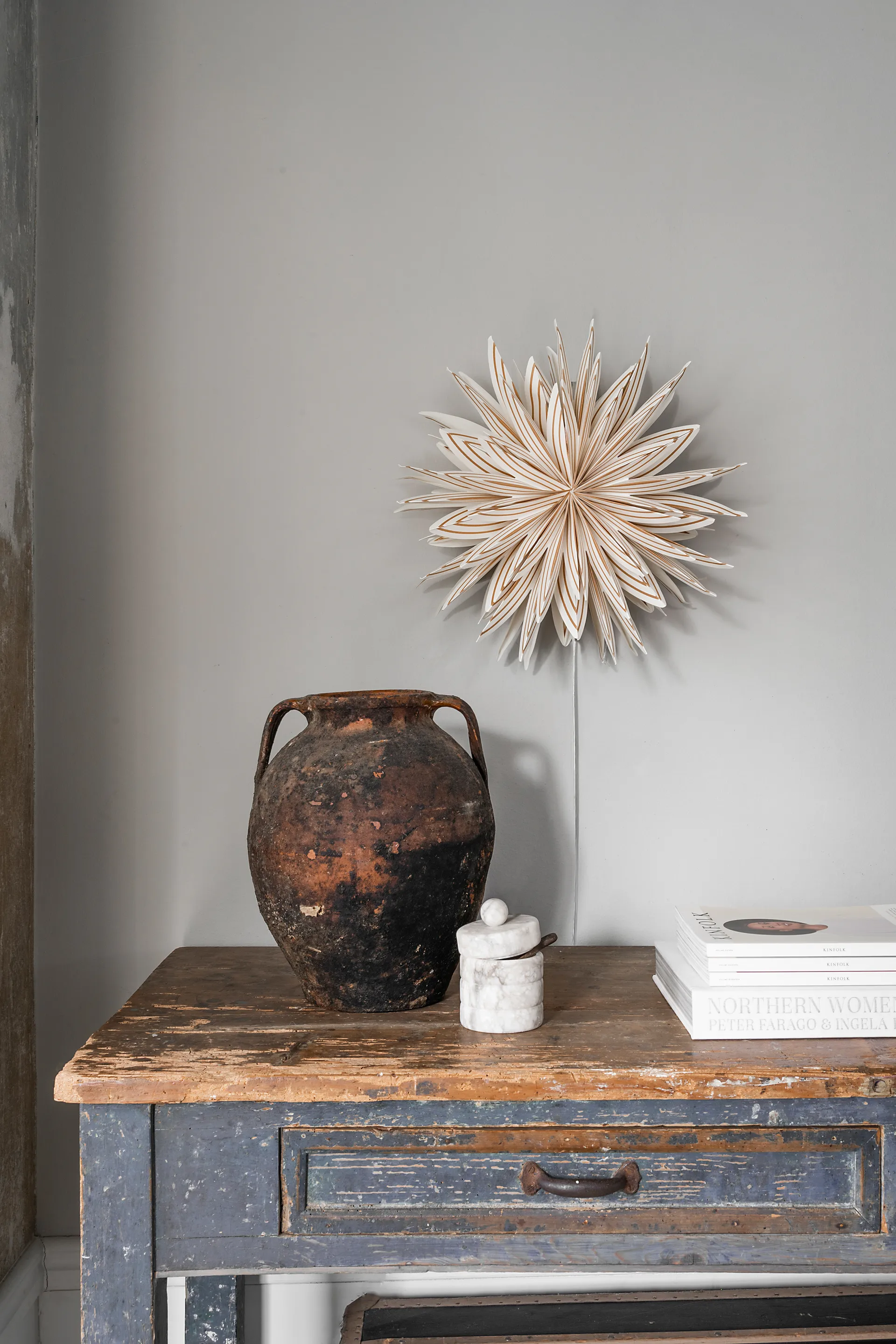 Lovisa Adventsstern Ø50cm, Weiß-gold Watt & Veke