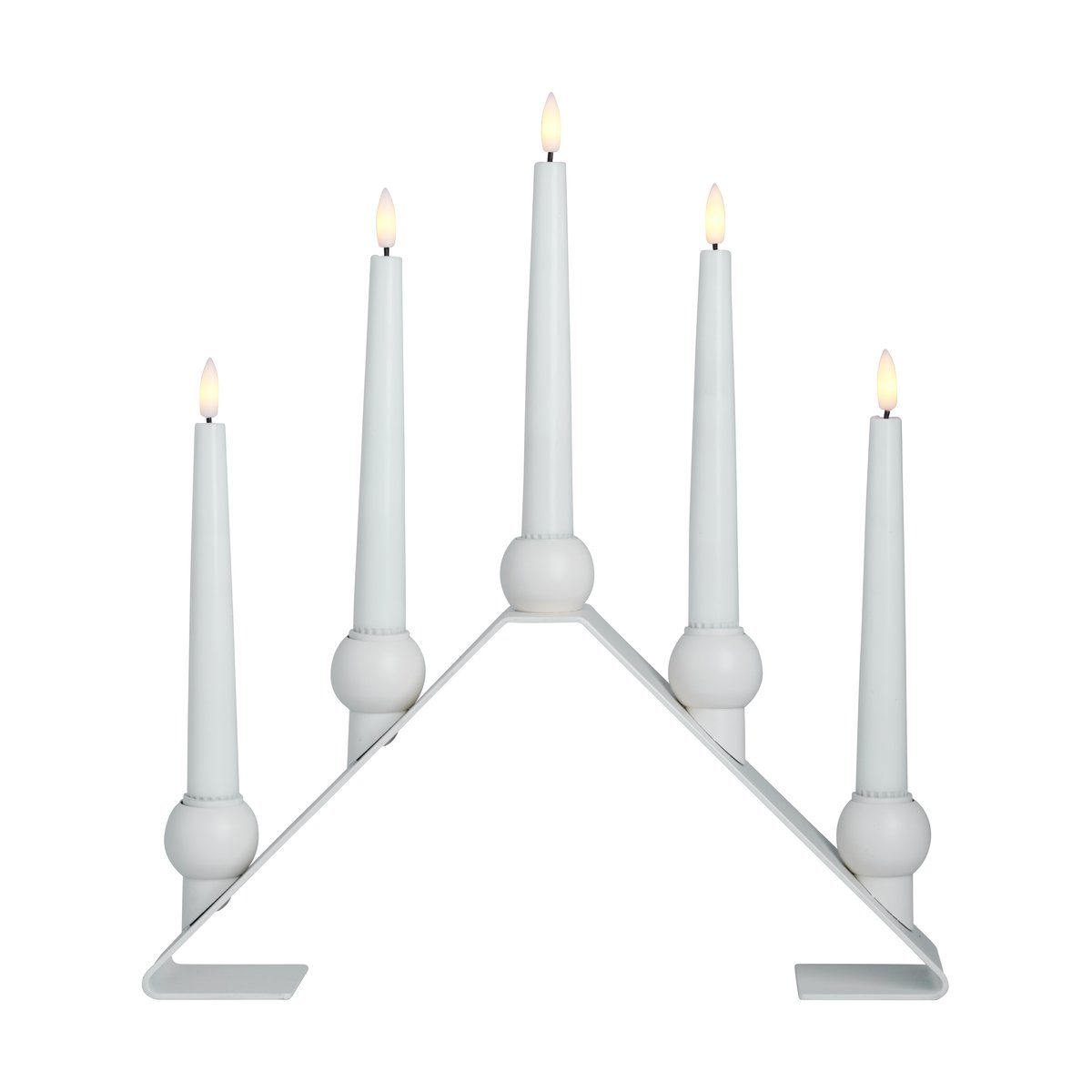 Watt & Veke Luna Adventskerzenhalter White | Skandinavisches Design | Fensterleuchter | Weiß