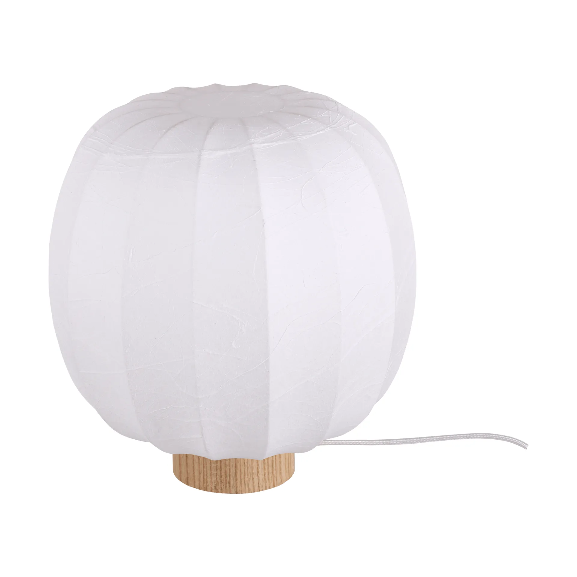 Lunari Tischlampe, White-Natur Esche, Ø30x32 cm Watt & Veke