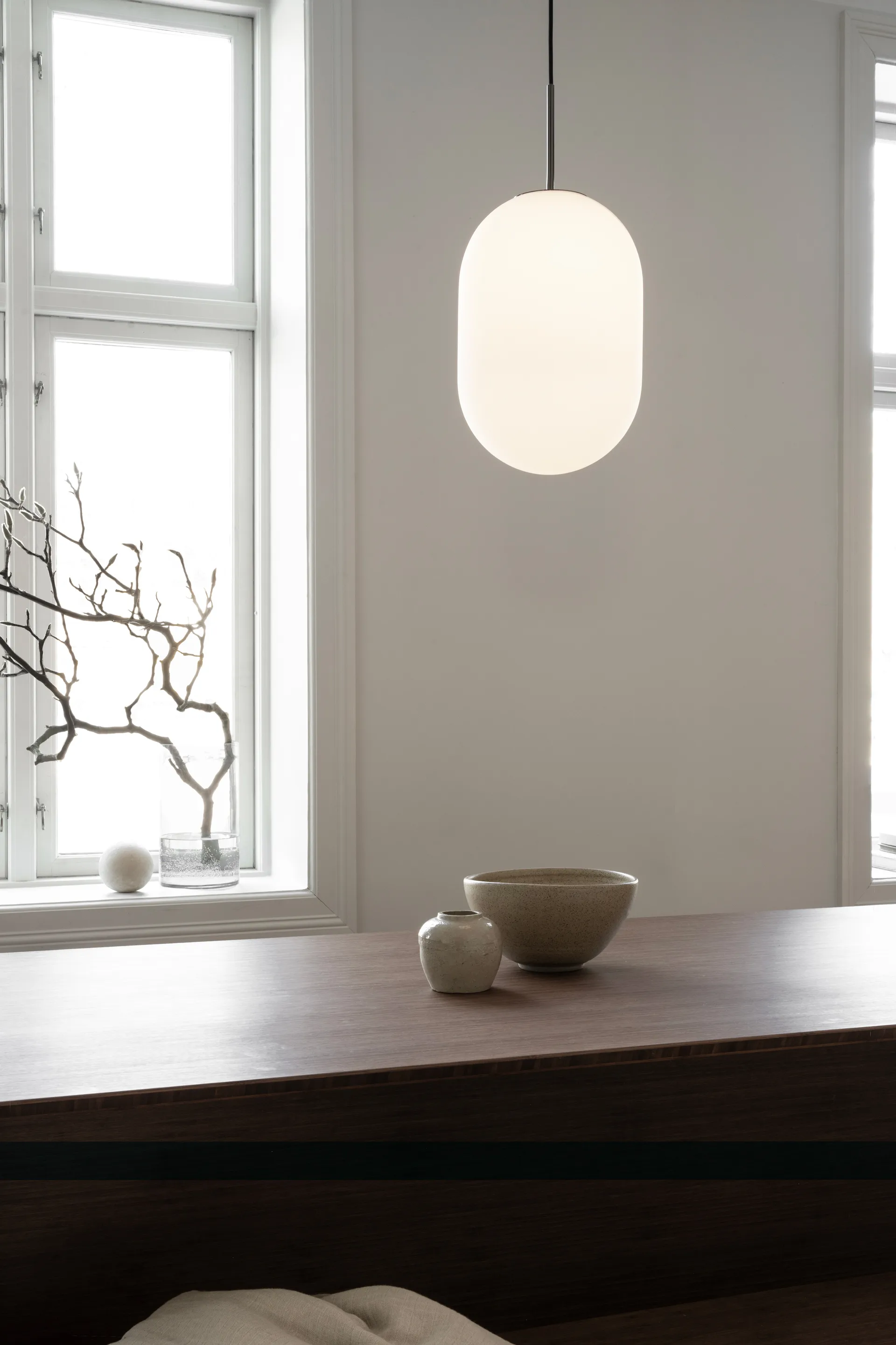 Noor Pendelleuchte L Ø24 cm, White Watt & Veke