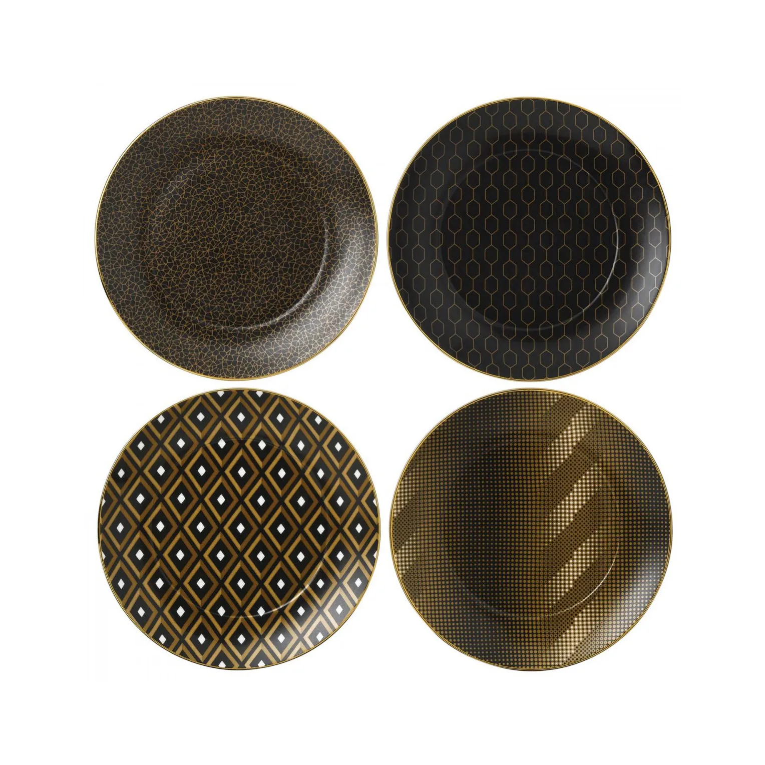 Arris kleiner Teller 4er Pack, Accent Wedgwood