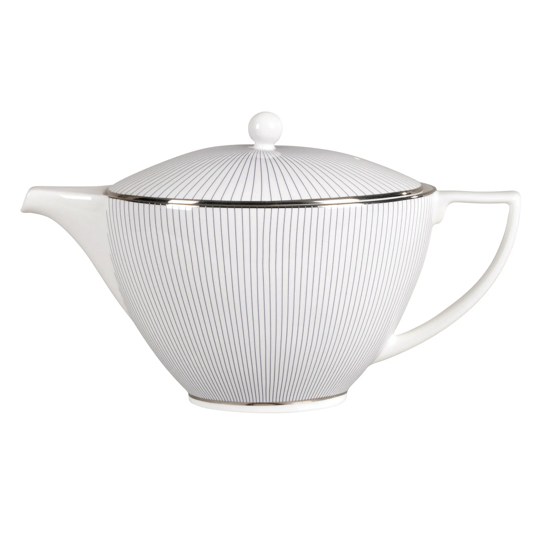 Pin Stripe Teekanne 1,2 Liter, Weiß Wedgwood
