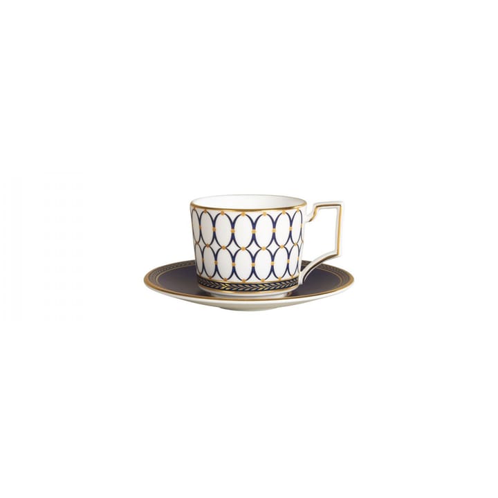 Renaissance Gold Teller für Espressotasse, Blau Wedgwood