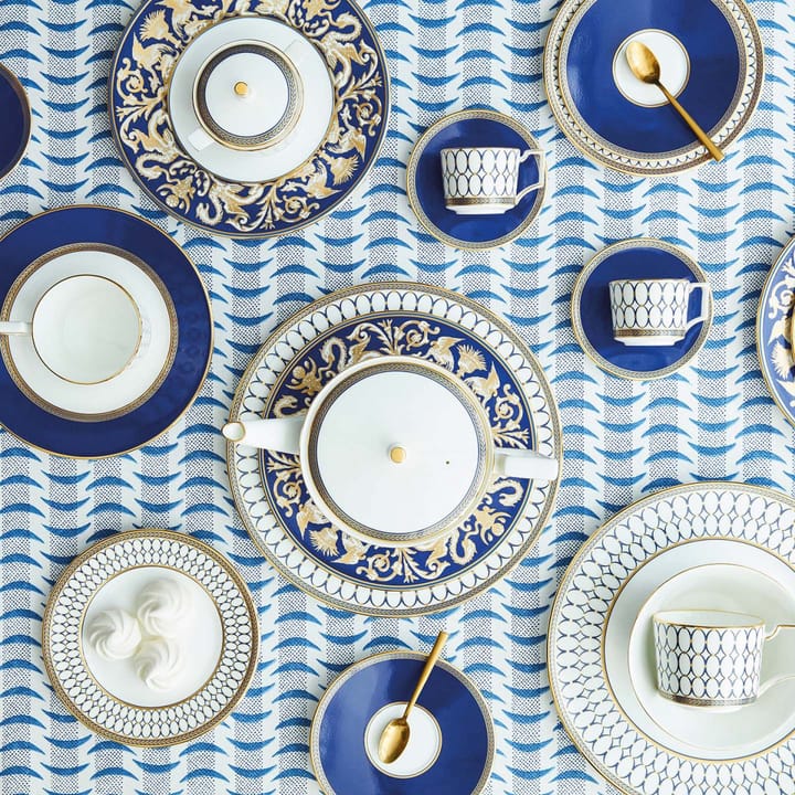 Renaissance Gold Teller für Espressotasse, Blau Wedgwood