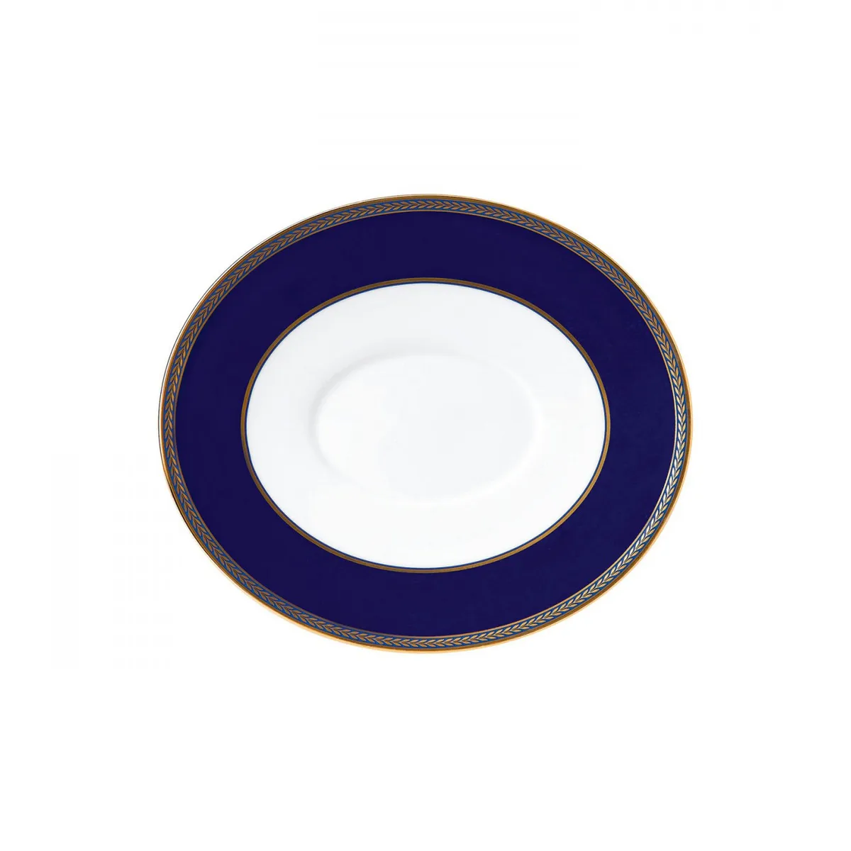 Wedgwood Renaissance Gold Teller für Saucenkanne Blau