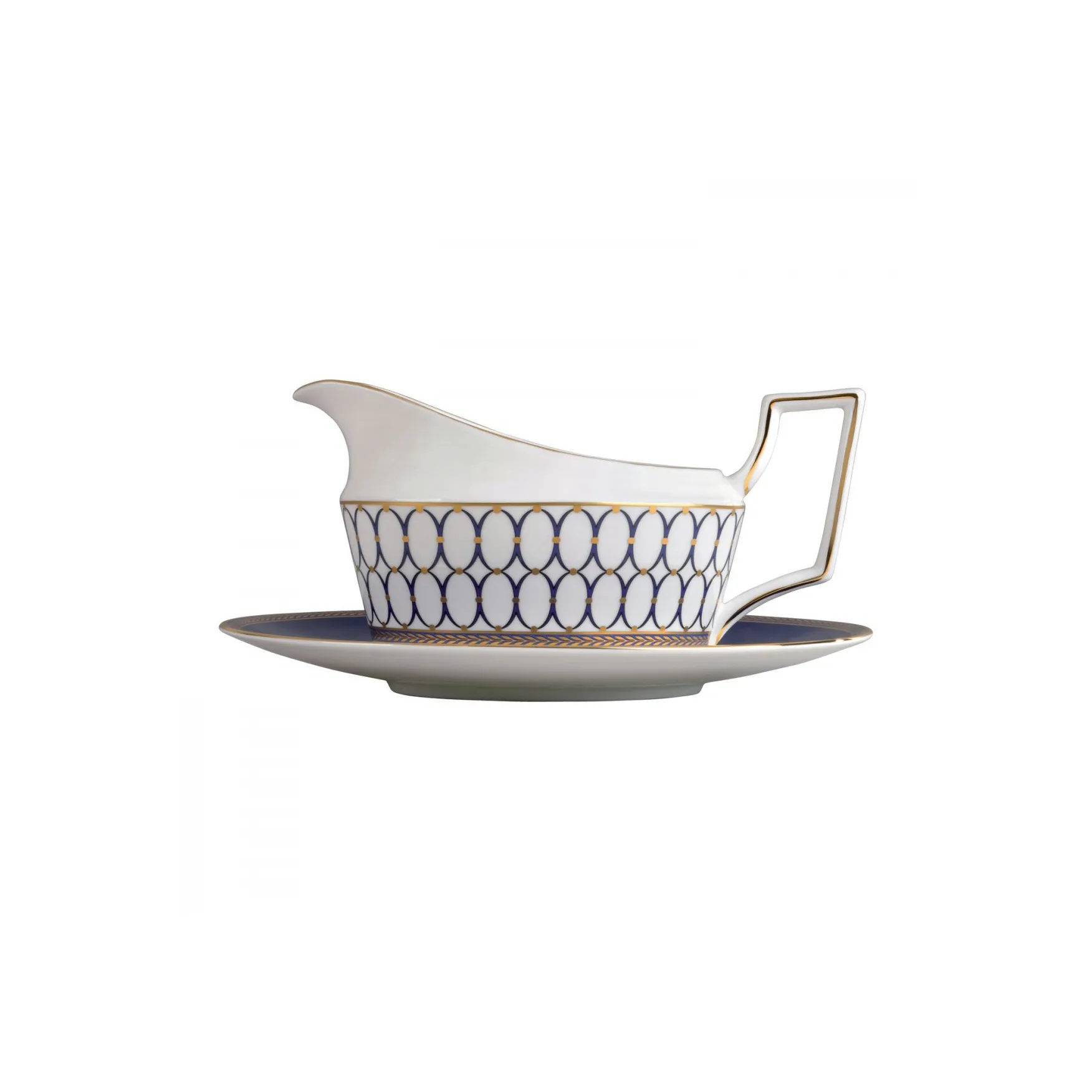 Renaissance Gold Teller für Saucenkanne, Blau Wedgwood