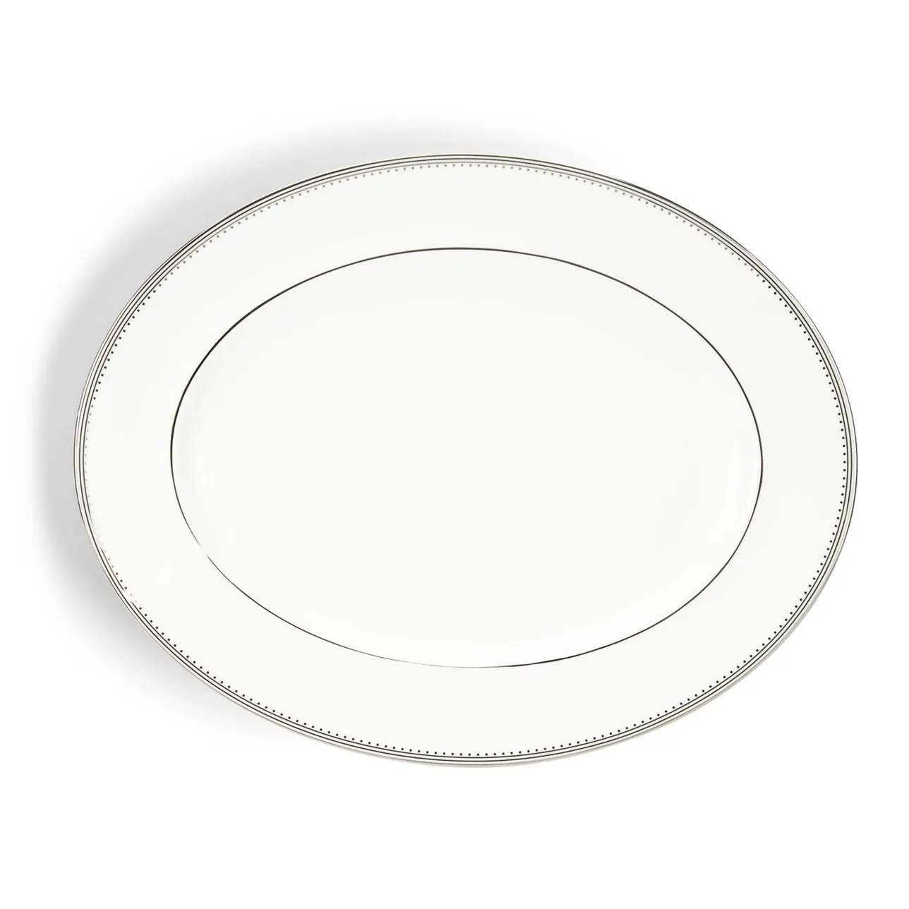 Vera Wang Grosgrain ovales Servierplatte, White Wedgwood