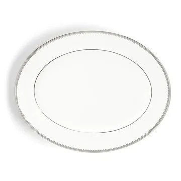 Vera Wang Grosgrain ovales Servierplatte - White - Wedgwood
