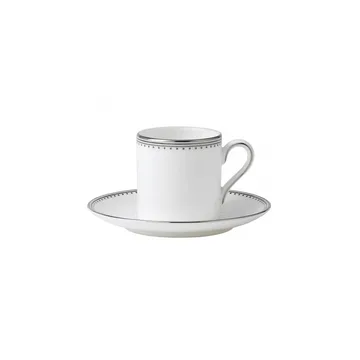 Vera Wang Grosgrain Untersetzer für Espressotasse - Weiß - Wedgwood