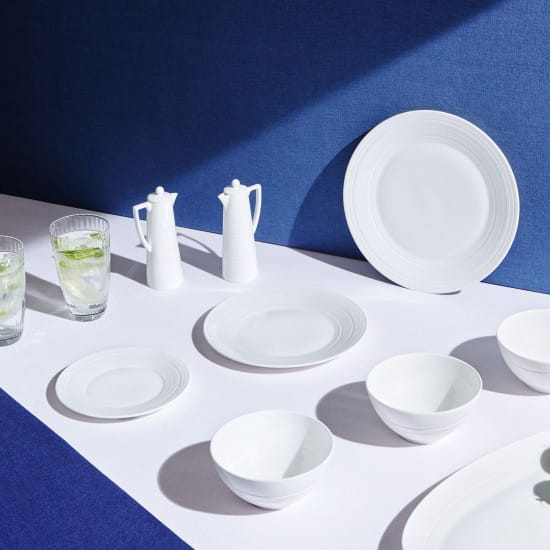 White Strata Teller, Ø 27cm Wedgwood