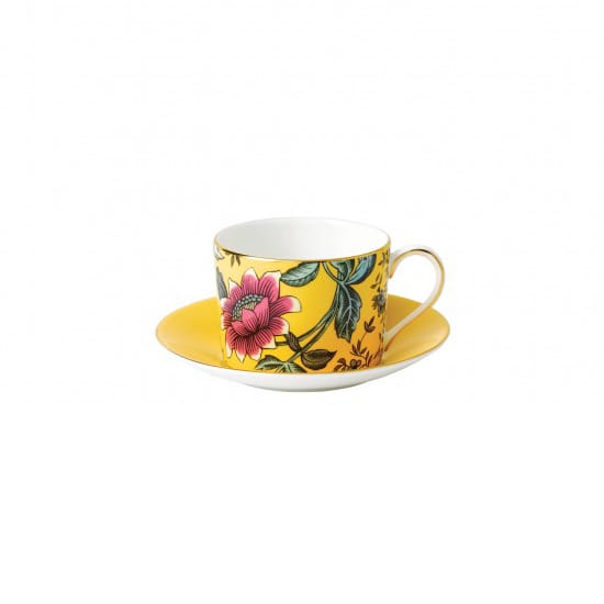 Wonderlust Tasse mit Untersetzer - Yellow tonquin - Wedgwood