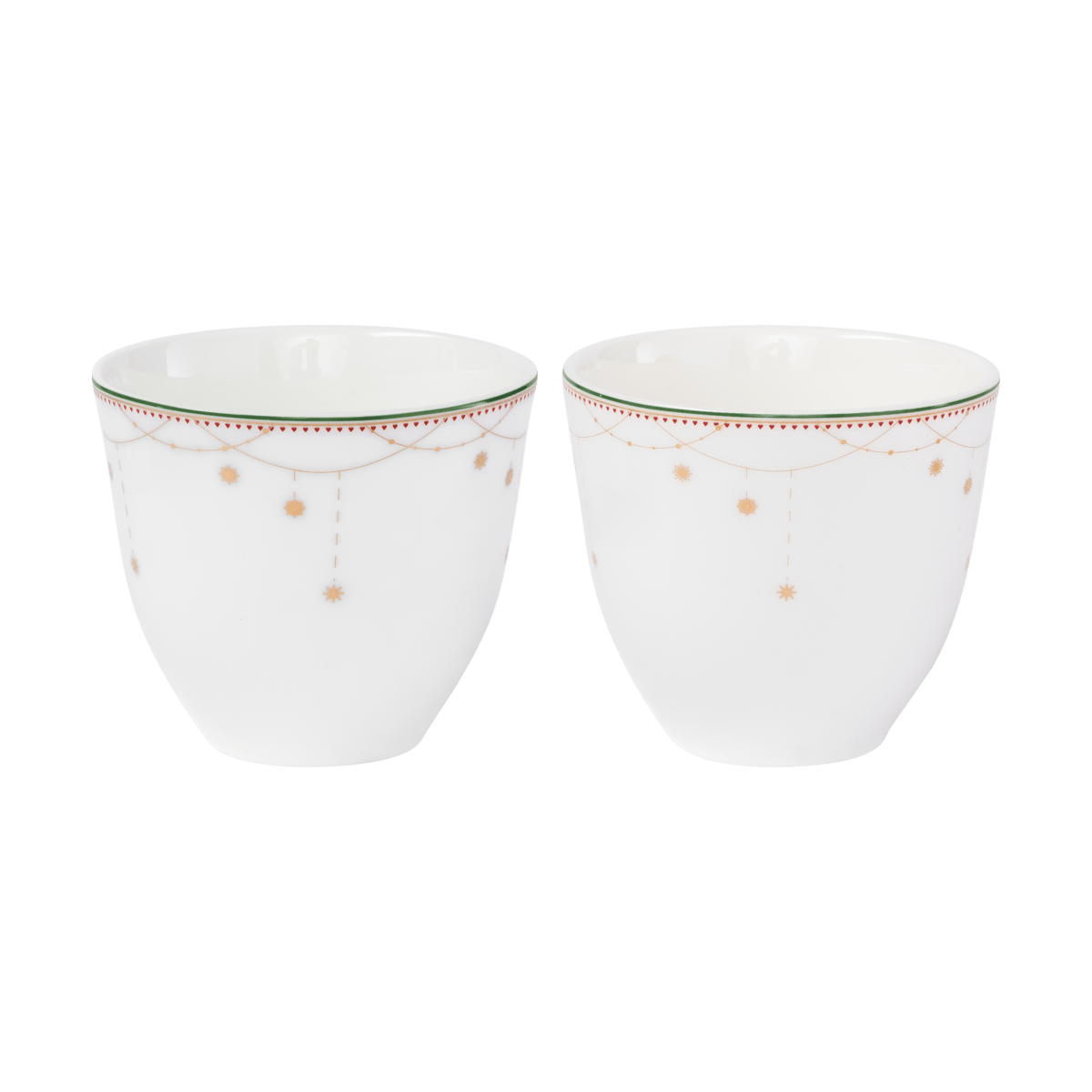 Wik & Walsøe Julemorgen Girlande Tasse 2er-Pack 20 cl Weiß
