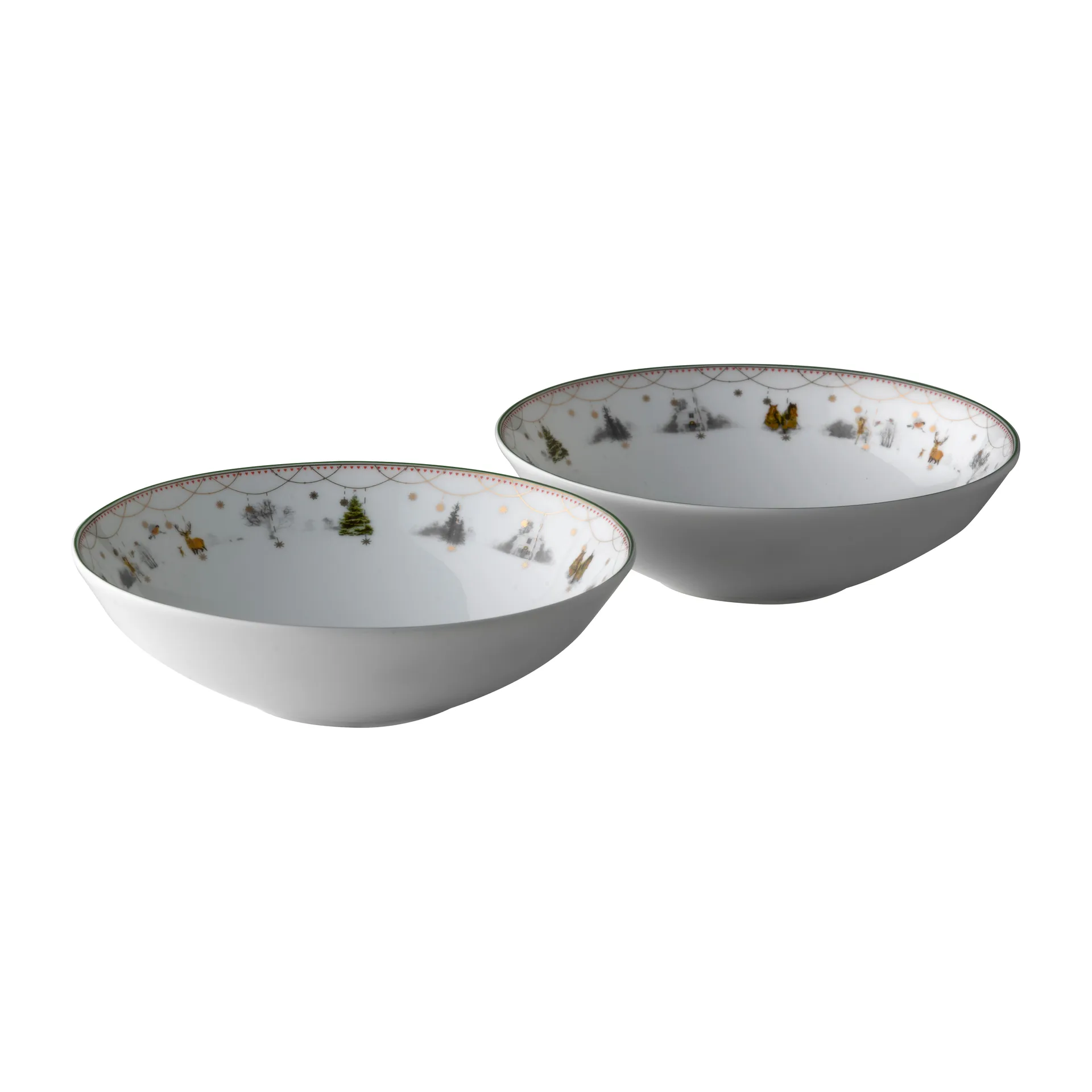 Julemorgen kleine Schale 2er-Pack Ø16 cm, Weiß Wik & Walsøe