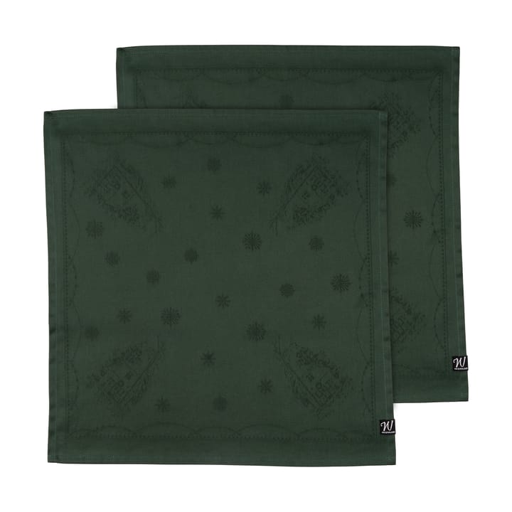 Julemorgen Stoffserviette 45x45 cm 2er-Pack - Grün - Wik & Walsøe