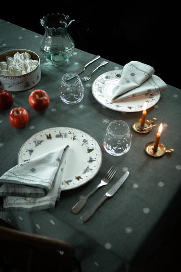 Julemorgen Stoffserviette 45x45 cm 2er-Pack - Weiß-grün - Wik & Walsøe