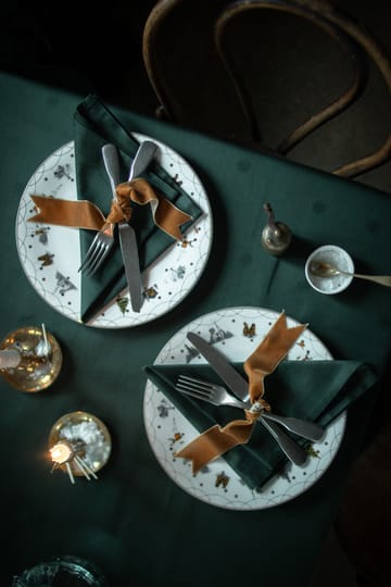 Julemorgen Stoffserviette 45x45 cm 2er-Pack - Weiß-grün - Wik & Walsøe