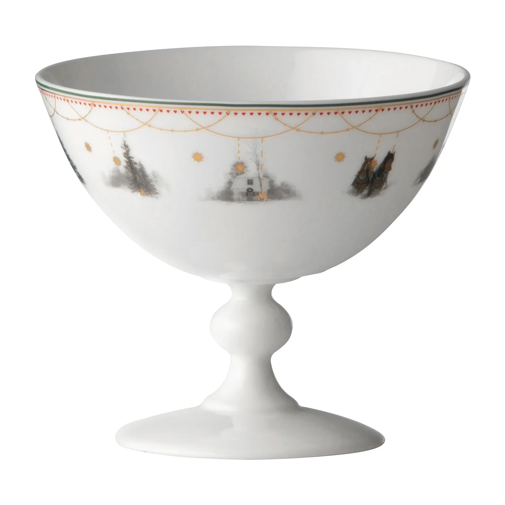 Julemorgen Story Schale auf Fuß, Ø13cm Wik & Walsøe