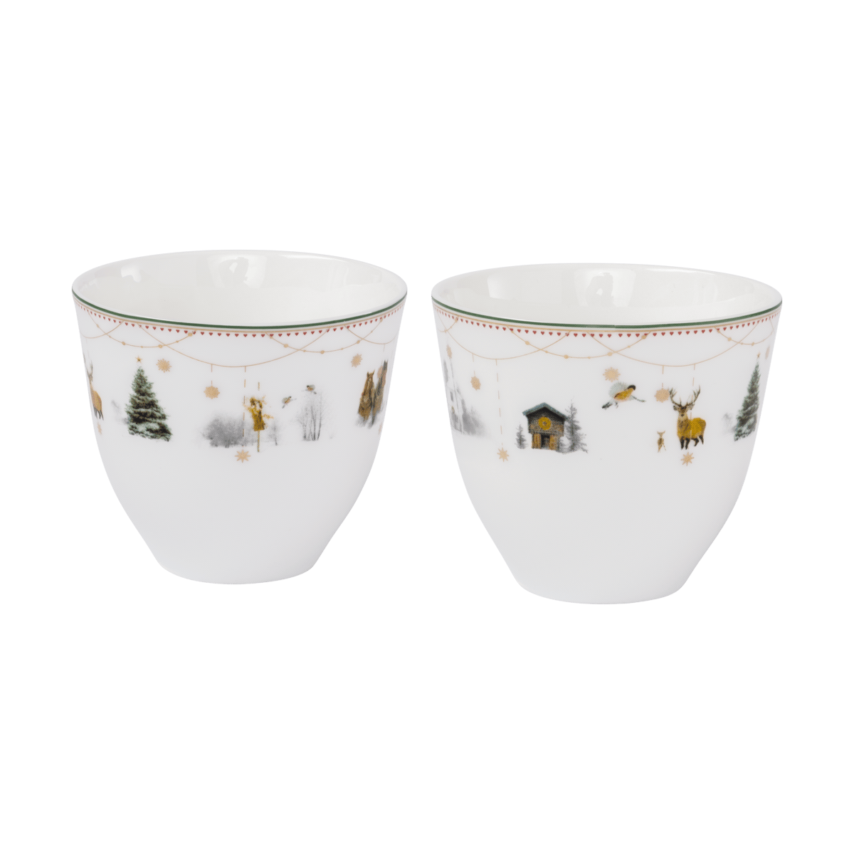 Wik & Walsøe Julemorgen Story Tasse 2er-Pack 20 cl Weiß