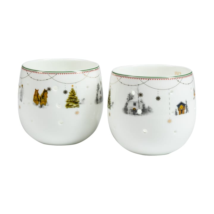 Julemorgen Story Windlichter 2er-Pack - Weiß - Wik & Walsøe