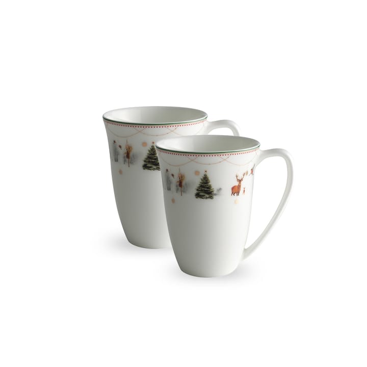 Julemorgen Tasse 30cl, 2er Pack - Weiß - Wik & Walsøe