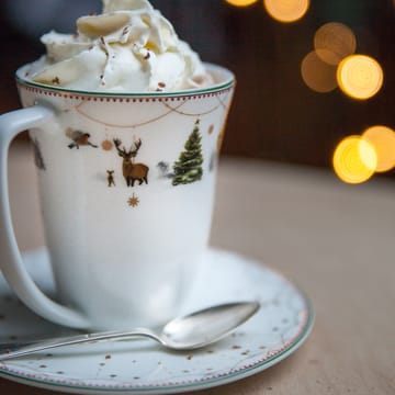 Julemorgen Tasse und Teller 20cl - Weiß - Wik & Walsøe