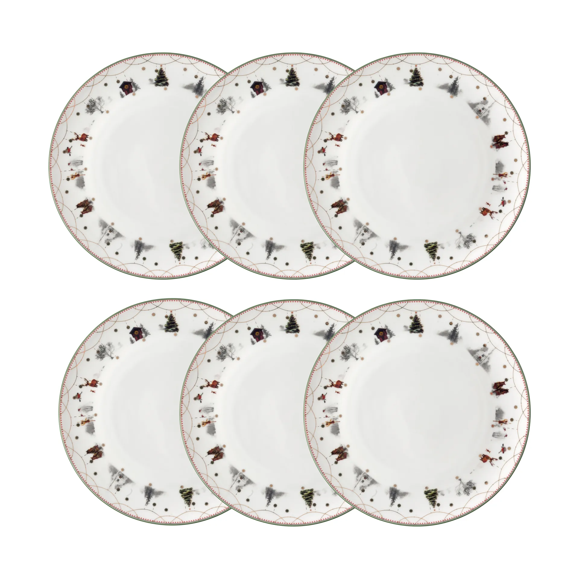 Julemorgen Teller Ø20 cm 6er-Pack,  Wik & Walsøe