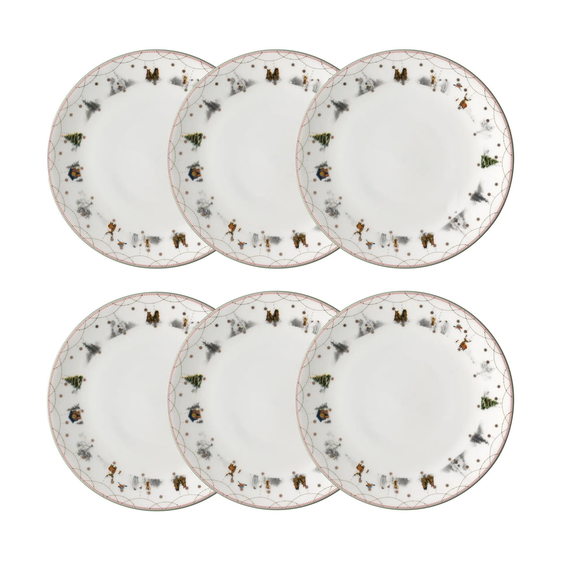 Julemorgen Teller Ø28 cm 6er-Pack Wik & Walsøe